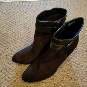 Black bootie heels